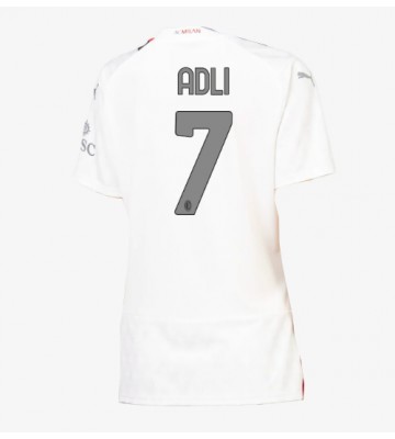 AC Milan Yacine Adli #7 Bortatröja Kvinnor 2023-24 Kortärmad